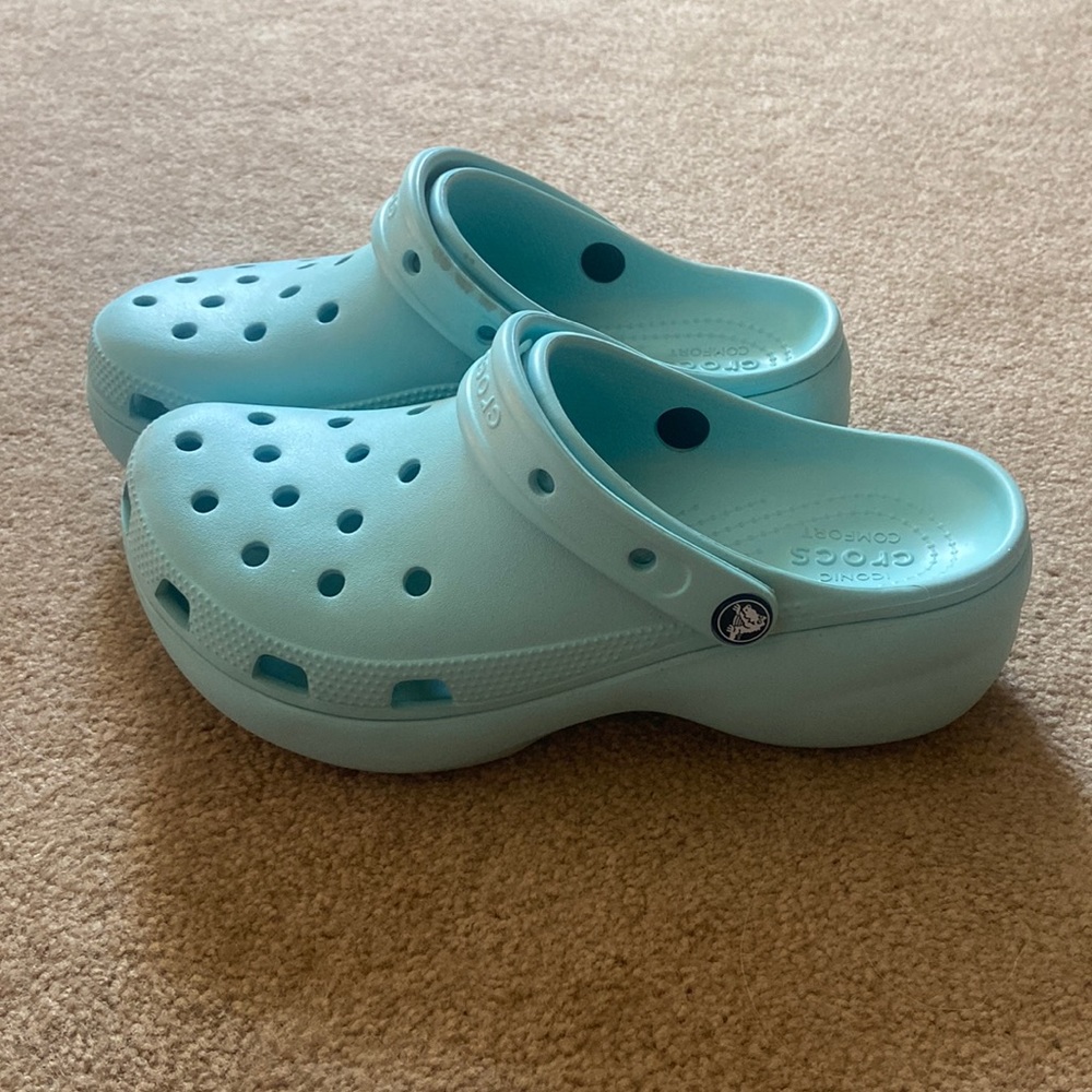 Wedged Crocs Womens size 8